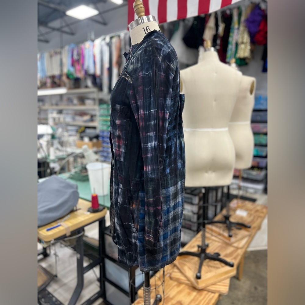 Patchwork Flannel Dress M - Picture 5 of 14